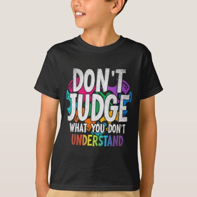 Autism Awareness Adult Uni-kids Black Short Sleeve T-Shirt (Front)