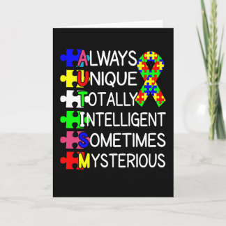 Autism Awareness Always Unique Card