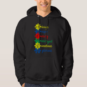 Autism Awareness Always Unique Totally Intelligent Hoodie