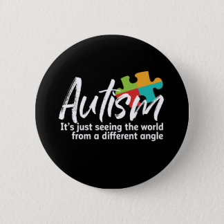 Autism Awareness and Support for Autistic Children Pinback Button