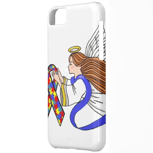 Autism Awareness Angel Case-Mate iPhone Case (Back Left)
