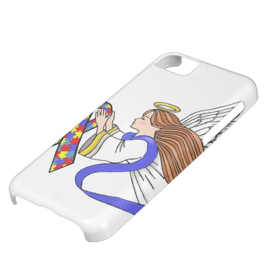 Autism Awareness Angel Case-Mate iPhone Case (Bottom)