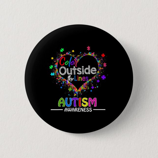 Autism Awareness April for Women Plus Size  Button (Front)