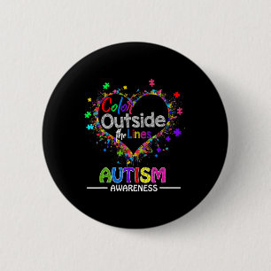 Autism Awareness April for Women Plus Size Button