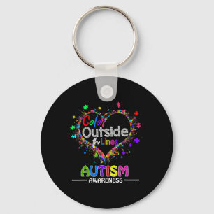 Autism Awareness April For Women Plus Size Keychain