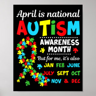 Autism Awareness - April is National Autism Awaren Poster