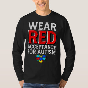 Autism Awareness April Wear Red Acceptance for Aut T-Shirt