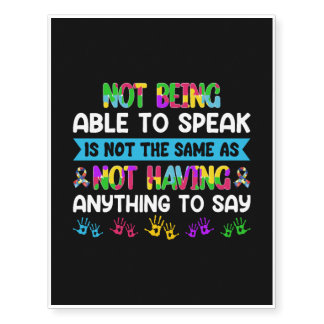 Autism Awareness - ASD Motivational Autism Warrior Temporary Tattoos
