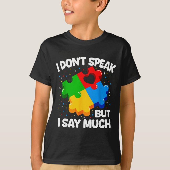 Autism awareness asperger syndrome puzzle kids men T-Shirt (Front)