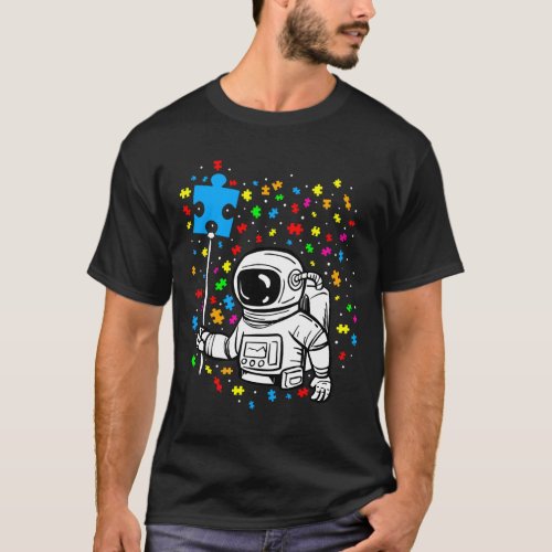 Autism Awareness Astronaut Balloon Autism Space Ki T_Shirt