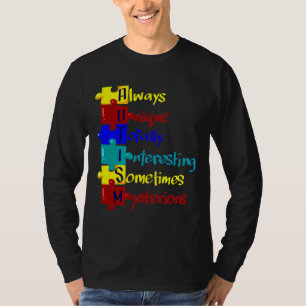 Autism Awareness Autism Acronym Puzzle T-Shirt