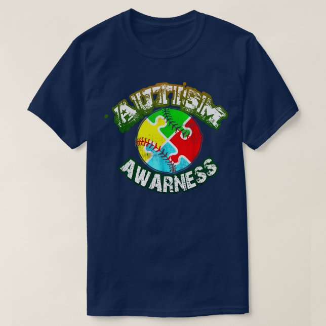 Autism Awareness Autism Awareness Puzzle  T-Shirt (Design Front)