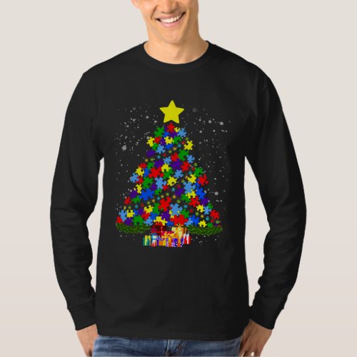 Autism Awareness Autism Christmas Tree T_Shirt