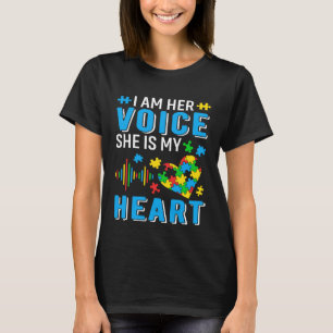 Autism Awareness Autism Dad I am Her Voice She is T-Shirt