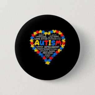 Autism Awareness Autism Heart Autism 1 Button