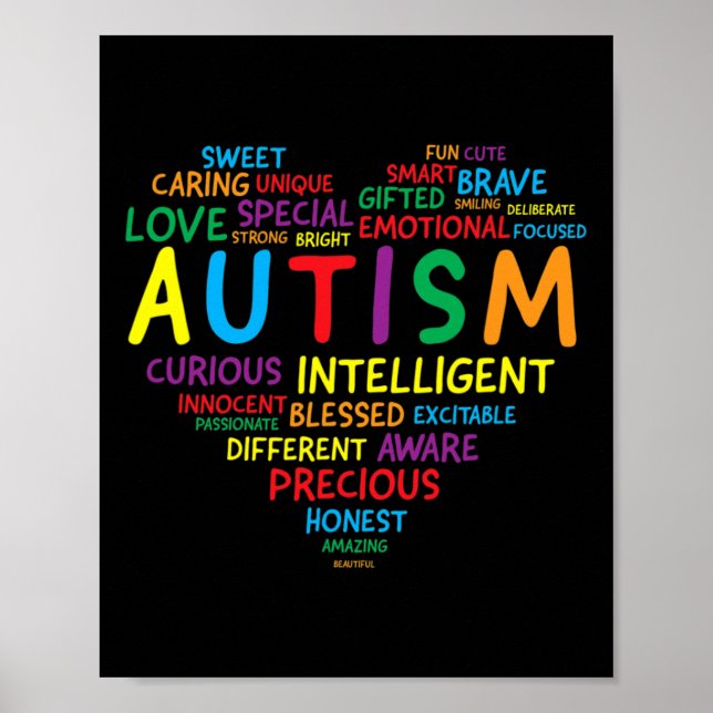 Autism Awareness Autism Heart Autism  Poster (Front)