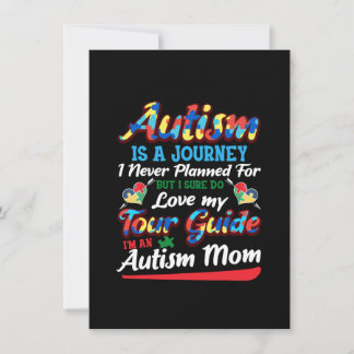 Autism Awareness Autism Mom Puzzle Piece Autistic Thank You Card