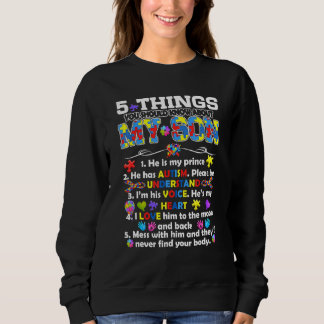 Autism Awareness  Autism Son Kids Heart Mom Dad 1 Sweatshirt