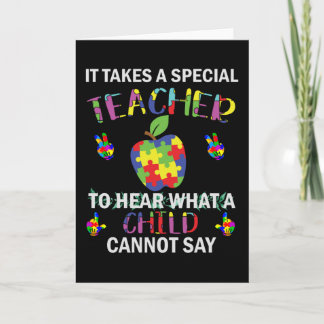 Autism Awareness Autism Special Teacher Card