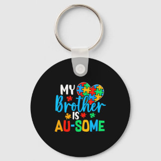 Autism Awareness Autism Squad Support Awesome Boys Keychain