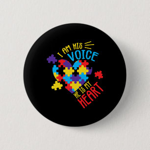 Autism Awareness Autism Support Men Women  Button