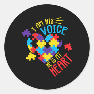 Autism Awareness Autism Support Men Women Classic Round Sticker
