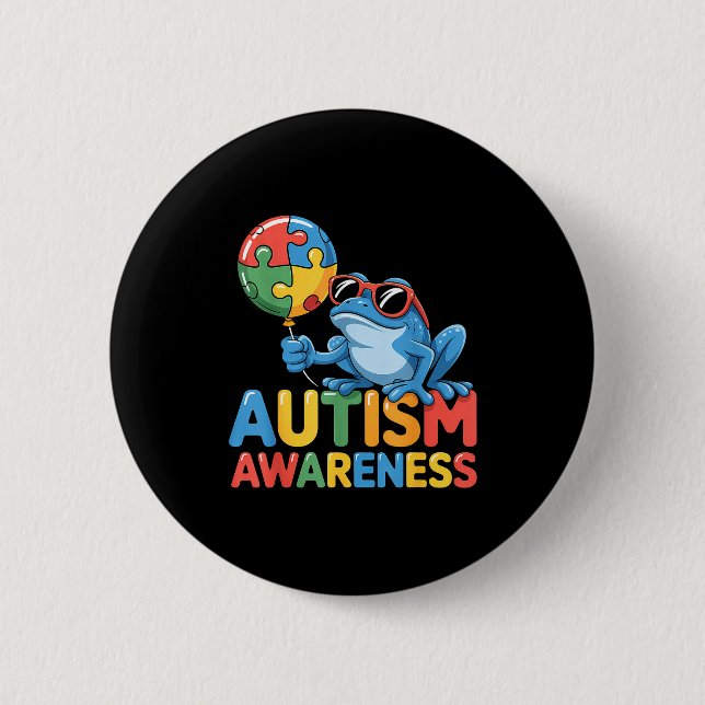 Autism awareness autistic  button (Front)