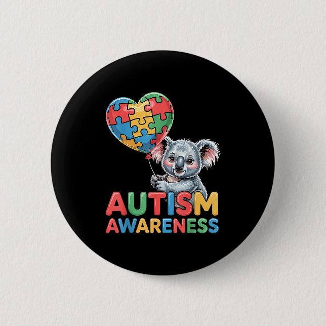 Autism awareness autistic  button (Front)