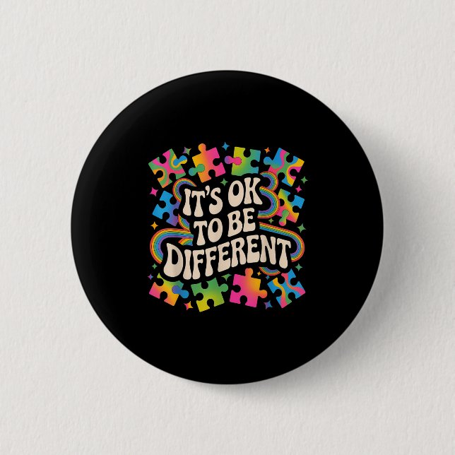 Autism awareness autistic  button (Front)