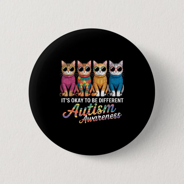 Autism awareness autistic  button (Front)