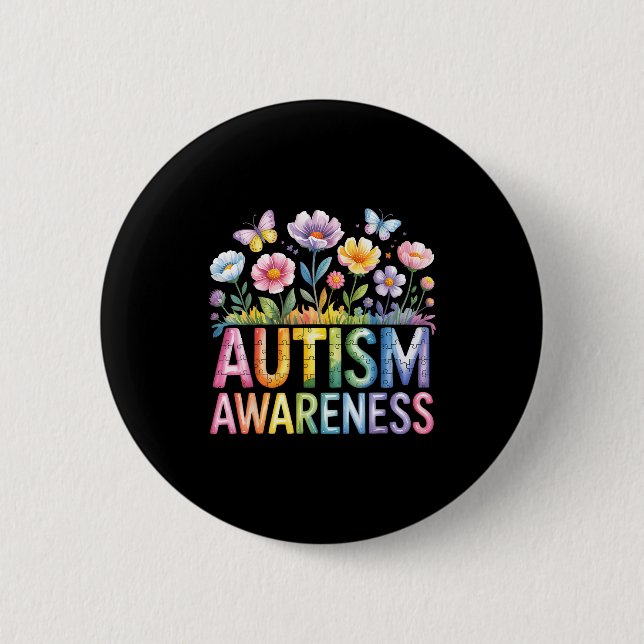 Autism awareness autistic  button (Front)