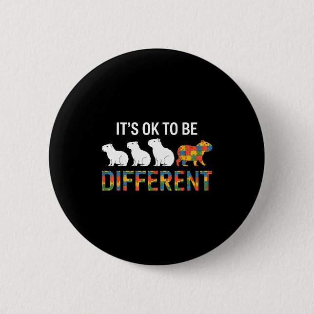 Autism awareness autistic  button (Front)