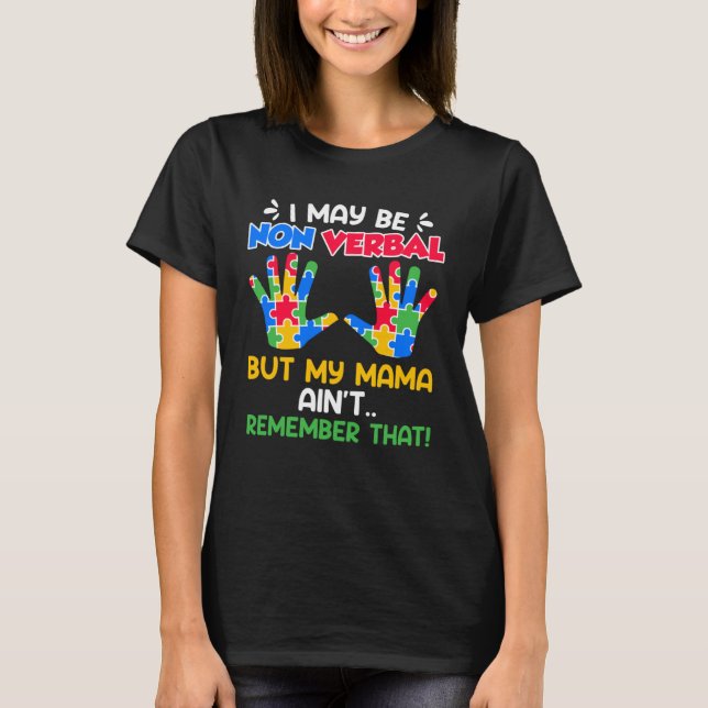 Autism awareness autistic child Nonverbal T-Shirt (Front)