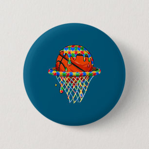Autism awareness autistic kids boys puzzles drip button