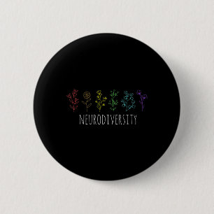 Autism Awareness Autistic Pride Rainbow Neurodiver Button