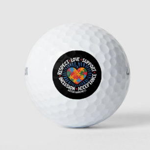 Autism Awareness Autistic Respect Love Support Golf Balls