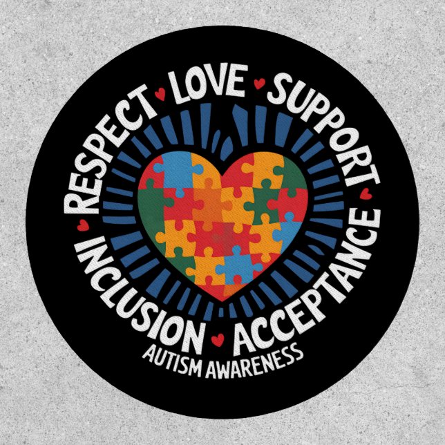 Autism Awareness Autistic Respect Love Support Patch (Front)