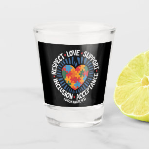Autism Awareness Autistic Respect Love Support Shot Glass