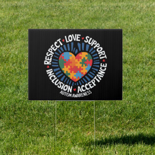Autism Awareness Autistic Respect Love Support Sign