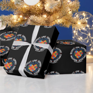 Autism Awareness Autistic Respect Love Support Wrapping Paper