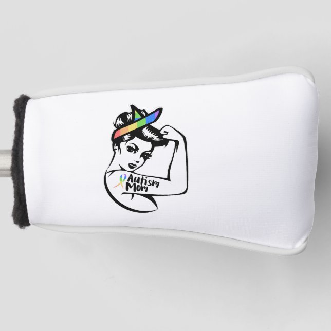 Autism Awareness Autistic Support Golf Head Cover (Front)