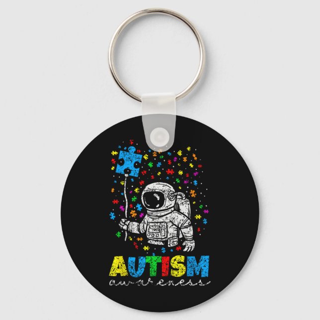 Autism Awareness Autists Autistic Autist Support A Keychain (Front)