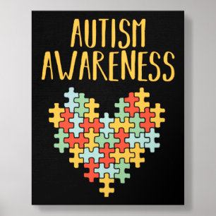 Autism awareness autists foam core photo tile