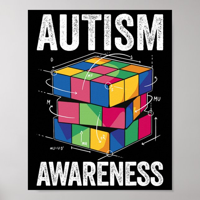 Autism Awareness Autists Support Autist Autistic A Poster (Front)