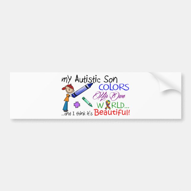 Autism Awareness - Awesome Son! Bumper Sticker (Front)