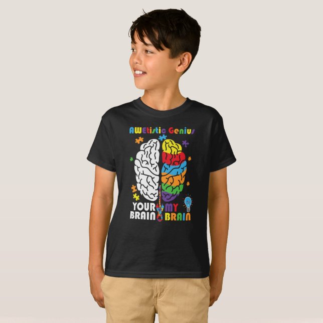 Autism Awareness T-Shirt - "Stand Out" Unisex Cotton Tee, Blue, Large (Silk Road Tees)