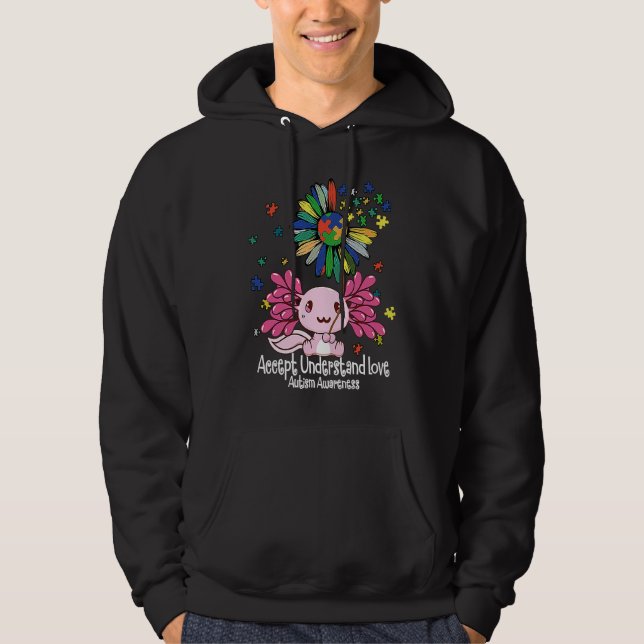 Autism awareness  axolotl hoodie (Front)