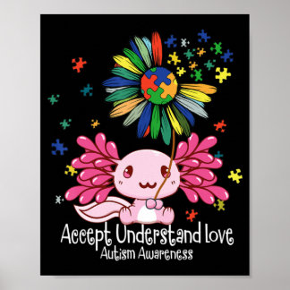 Autism awareness , axolotl lovers T-Shirt134  Poster