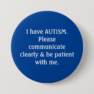 Autism Awareness Badge Button