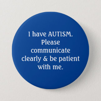 Autism Awareness Badge Button